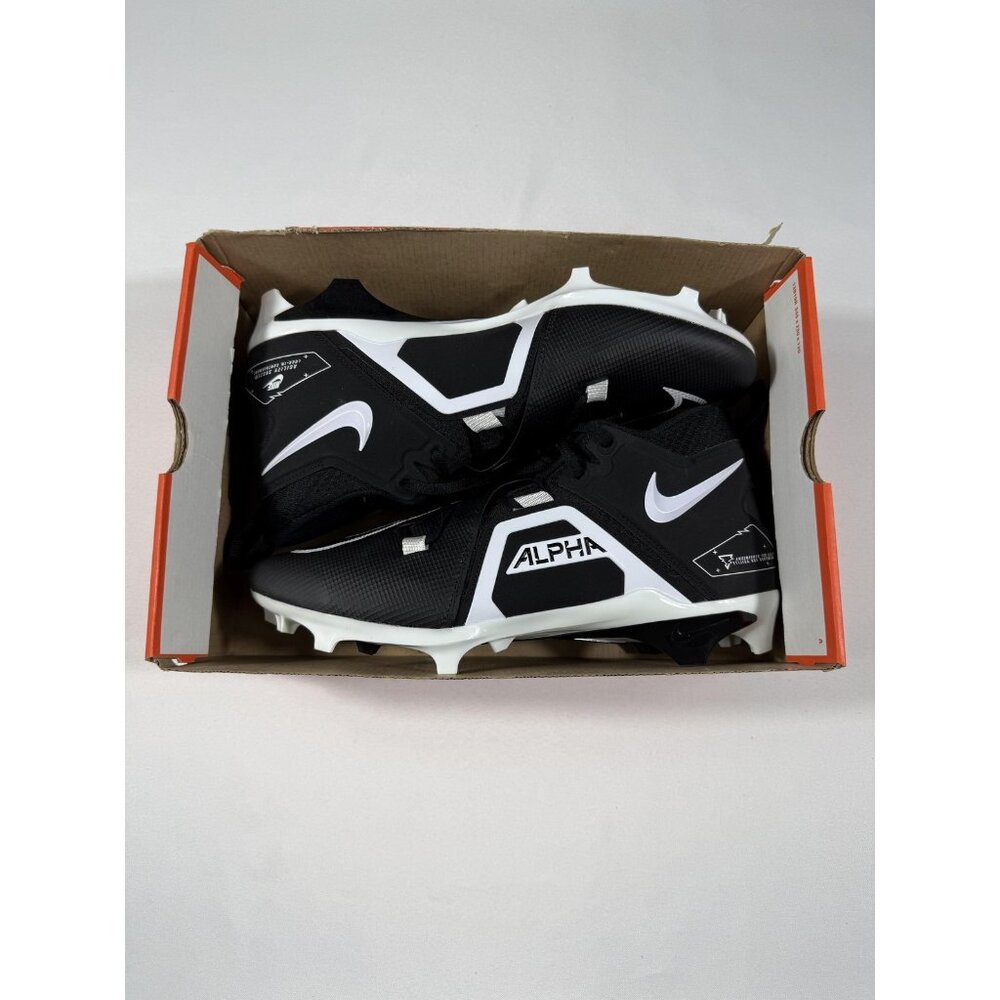 New Nike Alpha Menace Pro 3 WD P Football Cleats Mens 13.5 Black White Molded